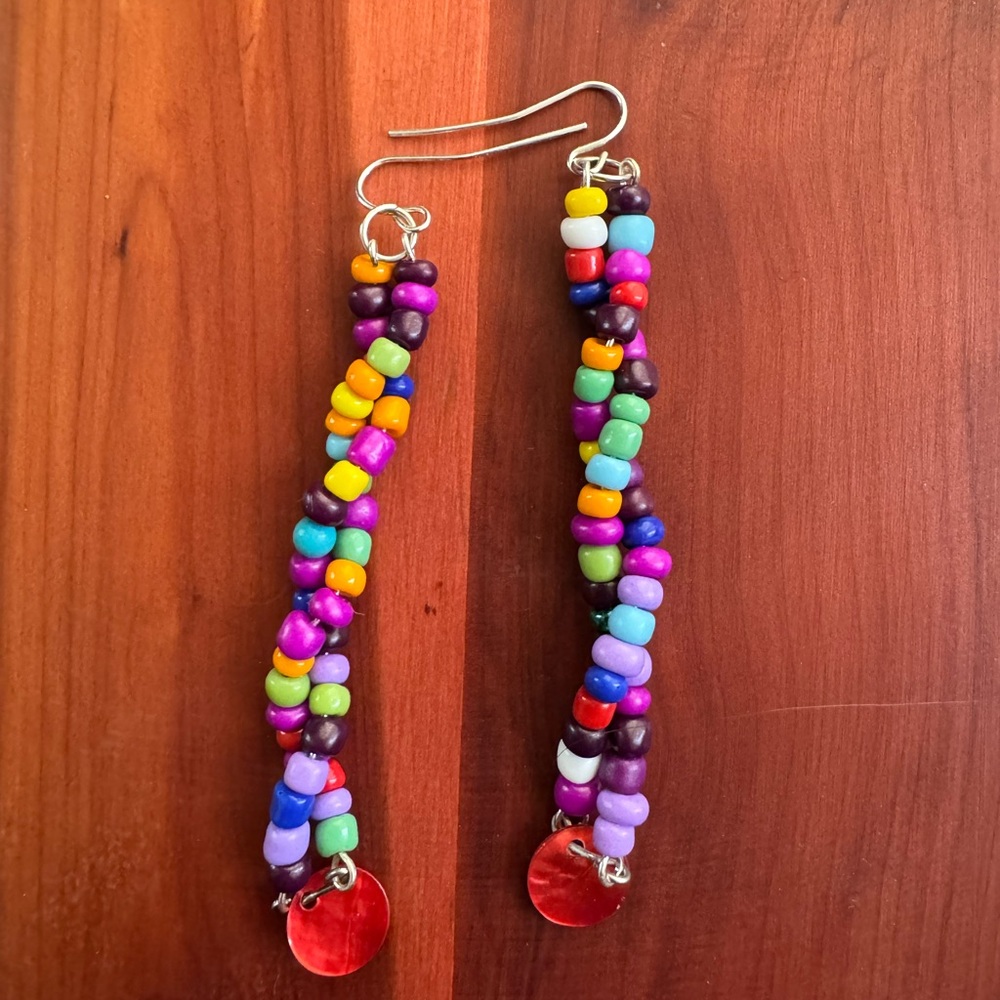 DNA inspired fun dangly earrings